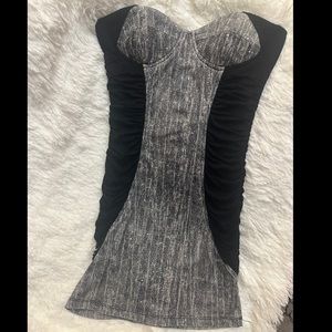 Strapless mini dress - size small